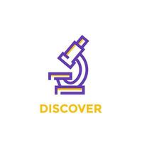 Microscope icon on white vector