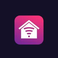 Smart house control app vector icon