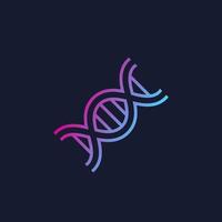 dna strand icon, vector logo