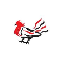 Rooster icon and symbol template illustration vector