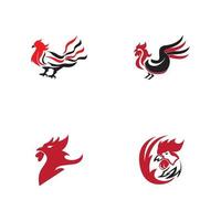 Rooster icon and symbol template illustration vector