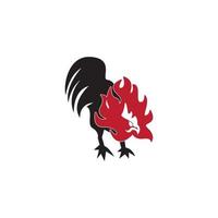 Rooster icon and symbol template illustration vector