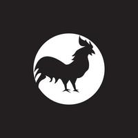 Rooster icon and symbol template illustration vector