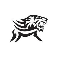 Ilustración de plantilla de icono y símbolo de tigre vector