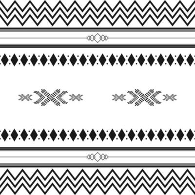 Black and white tribal ethnic pattern with geometric elements, traditional African mud cloth, tribal design. fabric or home wallpaper design