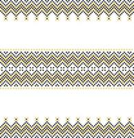 Traditional Ukrainian folk art knitted embroidery pattern vector