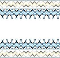 Traditional folk art stitch embroidery pattern vector