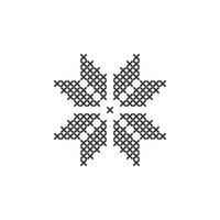 Cross stitch embroidery element pattern vector