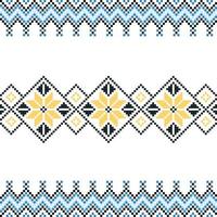 patrón de bordado de punto de arte popular ucraniano tradicional vector