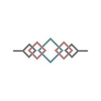 Cross stitch art for  embroidery element pattern vector