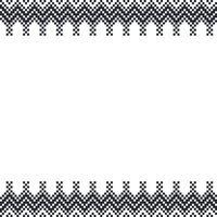 Traditional folk art border embroidery pattern vector