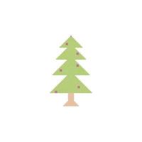 Cross stitch christmas tree for  embroidery element pattern vector