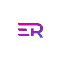 ER letters, vector logo design