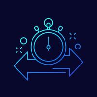 Time to choose, thin line icon vector