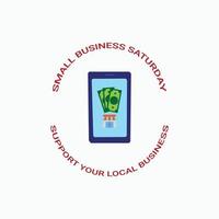 Vector icon of small business