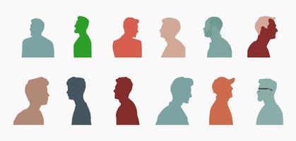 Group Silhouette of men. Vector. vector