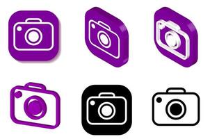 isometric camera illustration. 3D rendering, isometric icon illustration, outline, flat and isometric rendering. vector