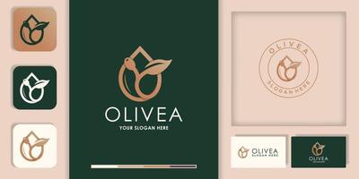 Olive oil or droplet luxury for beauty, cosmetics, yoga and spa. vector