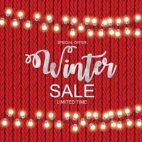 Winter Sale Background Special Offer Banner Background for Business and Advertising. Vector illustration