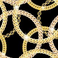 joyería de cadena de oro de fondo transparente. ilustración vectorial vector