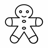 Gingerbread Man Icon Line Sty... vector