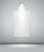 Background with Lighting Lamp and Frame. Empty Space for Your Text or Object vector