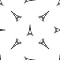 Vector illustration. Seamless Eiffel tower pattern.