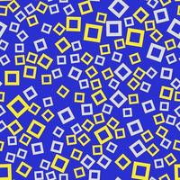 Pattern squares of gray and yellow on a blue background vector