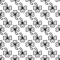 Vector illustration. Clover leaf seamless pattern.