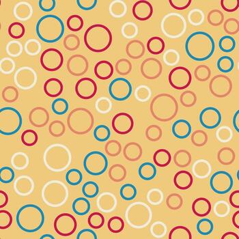 Seamless pattern in retro style from circles vector
