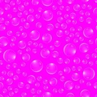 Vector illustration. Seamless pattern of transparent drops on pink background, random order.