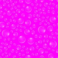 Vector illustration. Seamless pattern of transparent drops on pink background, random order.
