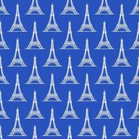 Vector illustration. Seamless Eiffel tower pattern.