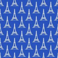 Vector illustration. Seamless Eiffel tower pattern.