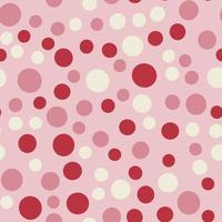 Seamless pattern in retro style circles pink background vector