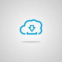 Illustration vector graphic of Cloud Download. Perfect to use for Technology Company