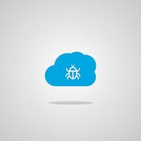 Illustration vector graphic of Cloud Bug. Perfect to use for Technology Company