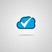 gráfico de vector de ilustración de verificación de nube. perfecto para usar en empresas de tecnología