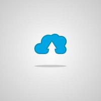 gráfico de vector de ilustración de flecha de nube. perfecto para usar en empresas de tecnología