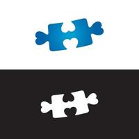 puzzle stylized design logo template vector