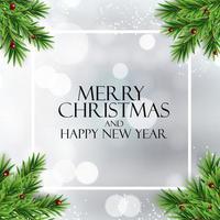 Merry Christmas and Happy New Year Background. Vector Illustration