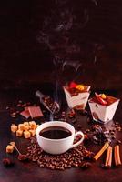The invigorating morning coffee with sweets photo