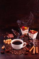 The invigorating morning coffee with sweets photo