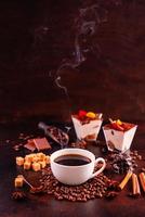 The invigorating morning coffee with sweets photo