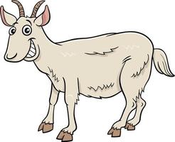 personaje de animal de granja de cabra de dibujos animados vector