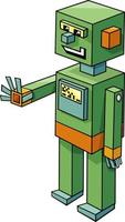 cartoon funny robot fantasy comic character vector