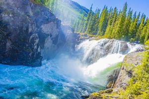 Rjukandefossen in Hemsedal Viken Norway most beautiful waterfall in Europe. photo