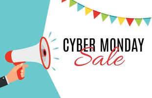 Cyber Monday Sale Background Vector Illustration