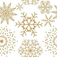 Abstract Christmas and New Year Seamless snowflakes background.  Vector illustration