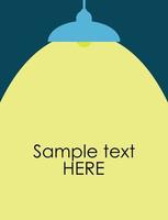 Bright Lighting Spotlights Lamp with Empty Space for Your Text or Object. Vector Illustration
